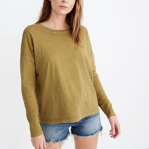 Madewell Women’s Rivet & Thread Garment-Dyed Ex-Boyfriend Long-Sleeve Tee